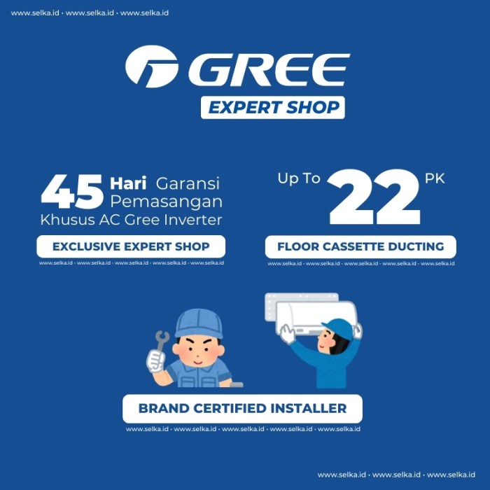 Harga Jual Gree GWC-05MOO5S AC Split 1/2 PK Standard | Selka.id Harga AC Gree 1/2 PK hingga 2 PK Terbaru